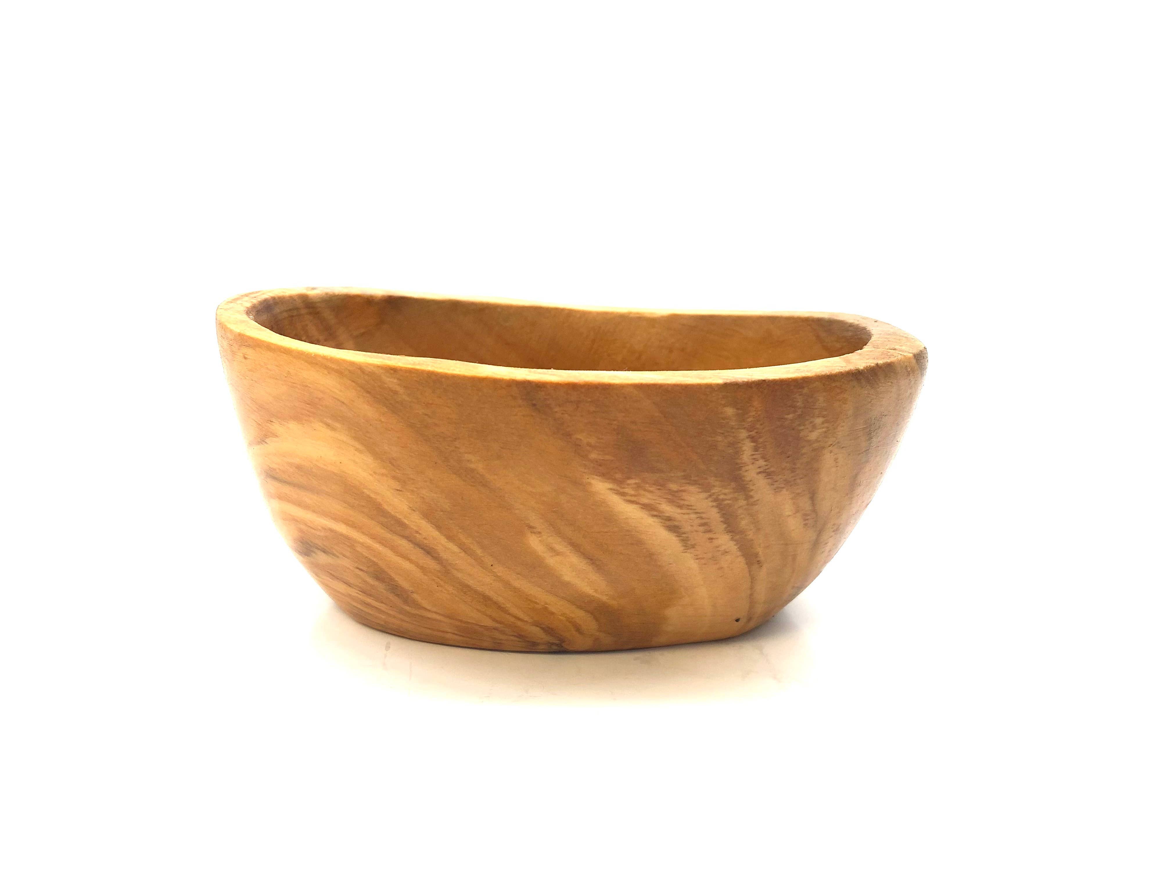 Olive Wood Tapas bowl, deep and oval, 12-14 cm